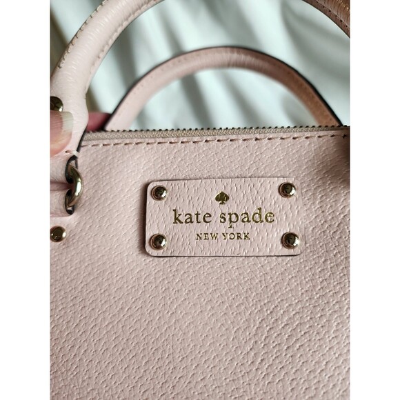 Kate Spade Wellesley Rachelle Satchel Bag Ballet Slipper Pink Leather Handbag - Picture 5 of 16